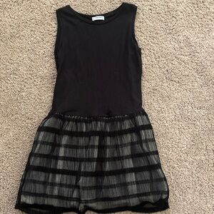 Mayoral Black and Gray Kids Casual Dress